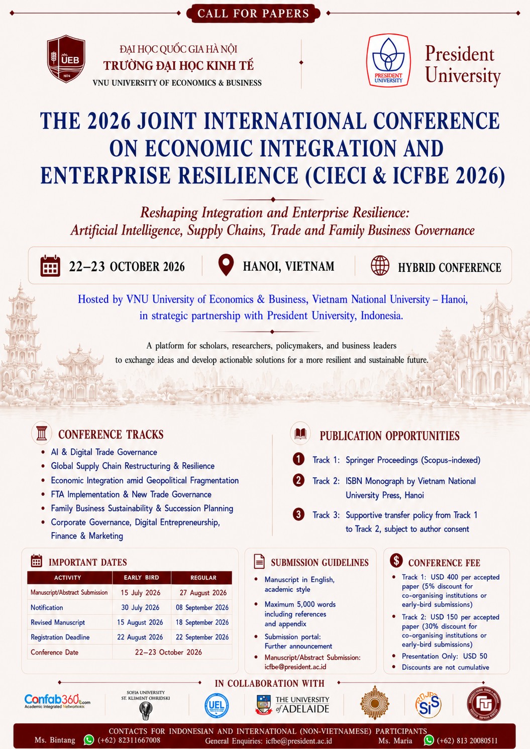 The 2026 Joint International Conference On Economic Integration And Enterprise Resilience (CIECI & ICFBE 2026)